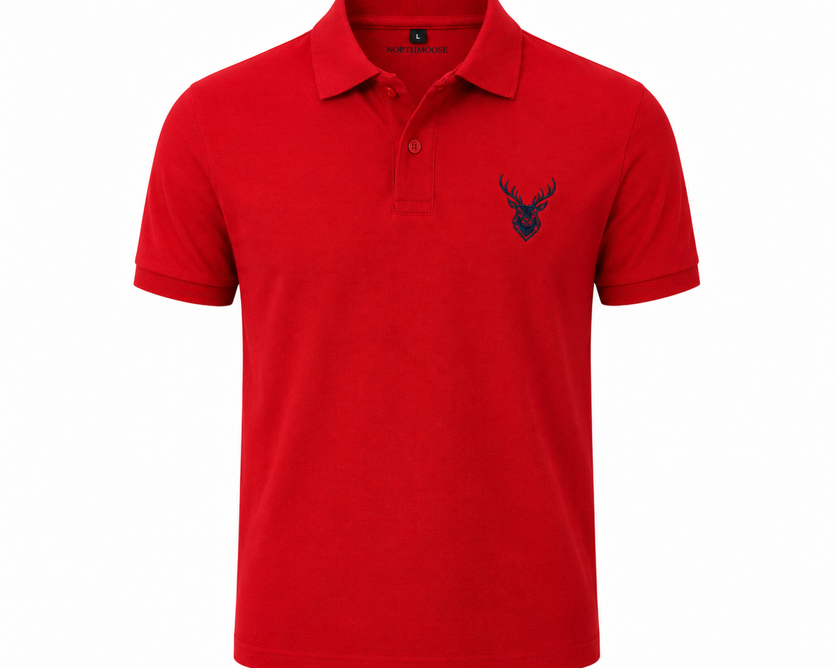 NorthMoose Essential Polo - Crismon Red